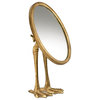 Duck Leg Mirror, Gold, Iron and Mirrored Glass, 13"H (3098 17DH7)