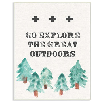 "Go Explore The Great Outdoors Tree" 10x15, Wall Plaque Art