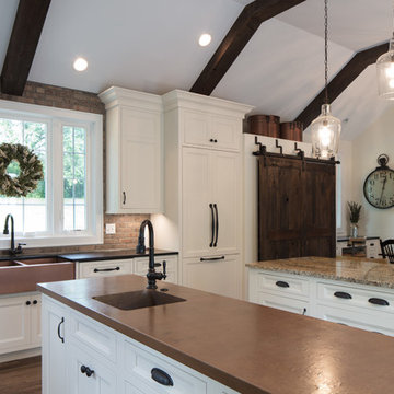 Queen Anne Lace Off White Inset Cabinets (Adkins)