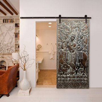 Rustic Carved Barn Doors
