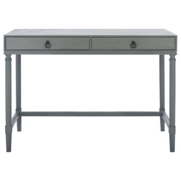 Safavieh Rhyne 2 Drawer Desk, Distressed Grey