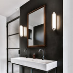 Frame My Mirror - Oxfordshire Framed Wall Mirror, Bronze, 28" X 60" - Dramatic lines and a textured finish combine to make the Oxfordshire a bold contemporary frame choice for your mirror. The deep-set details give it depth to ensure this framed mirror is a standout.