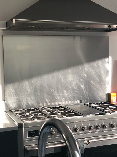 Fix scratches stainless steel backsplash Houzz UK