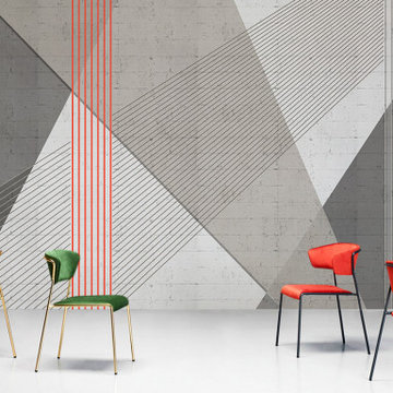 Abstract diagonals wall mural