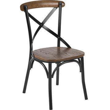 Black X-Back Dining Chair