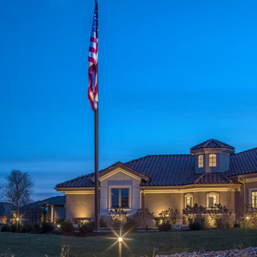 Elkhorn Estate | American Flag Lighting