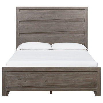 Modus Hearst Queen Solid Wood Panel Bed in Sahara Tan