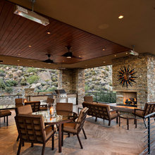 Porch and landscaping