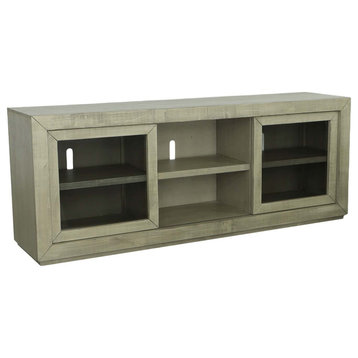 Palisades 82" TV Entertainment Console in Stone Gray-Beige