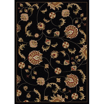Radici Como 1835 Floral Rug, Black, 9'10"x12'10"