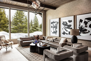Living room - contemporary living room idea in Los Angeles