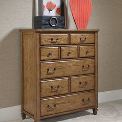 American Drew 114-215W Americana Home Drawer Chest-Weathered White - Products