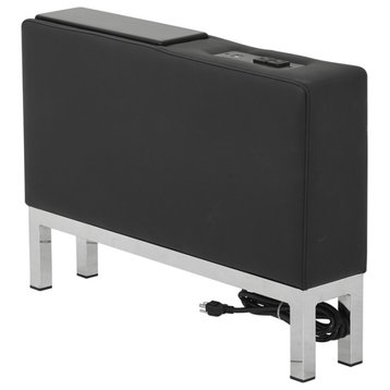 Wall Street Modular Component in Black Faux Leather Charging Station