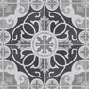 Leven Encaustic 7.75" x 7.75" Ceramic Floor and Wall Tile, Grey