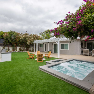 Luscious Backyard with Fire Pit