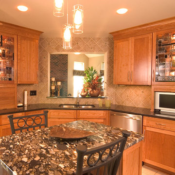 Contemporary kitchen less than 200 sq ft
