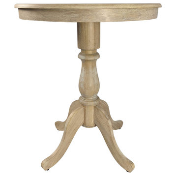 Fairview 30" Round Pedestal Bar Table, Natural Driftwood