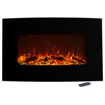Northwest - 36" Curved Electric Color-Changing Fireplace by Northwest - Bring the beauty and warmth of a remote controlled electric fireplace to your living space with this stunning Northwest 36" Curved Black Wall Mount Color Changing Fireplace. Stay cozy and warm while enjoying a beautiful fire without the dangers of a real fireplace. No need for chopping wood or sweeping the chimney. Featuring  ten different color options allowing you to instantly change the mood. Includes wall mounting hardware for easy installation and the beautiful white finish front panel adds a stunning modern look to your decor. With adjustable flame brightness, two different heat settings and remote control you can&#39;transform your living room into the lap of luxury.