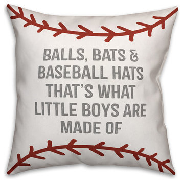 Baseball Boys 18x18 Throw Pillow