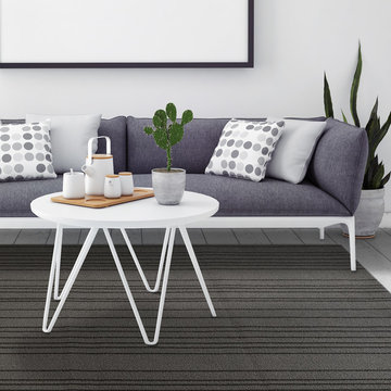 Striped Loop Berber Carpet Charcoal