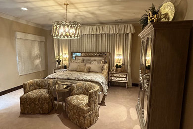 アルバカーキにあるトラディショナルスタイルのおしゃれな寝室のレイアウト