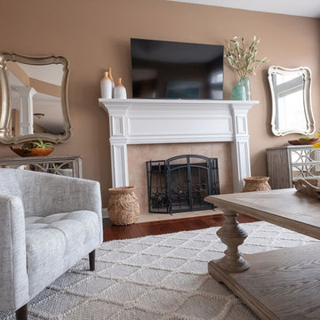 California Chic Style Living Room and Office