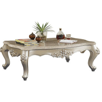 ACME Bently Coffee Table, Marble and Champagne
