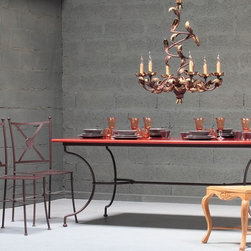 Enameled Lava Stone Tables - Dining Tables