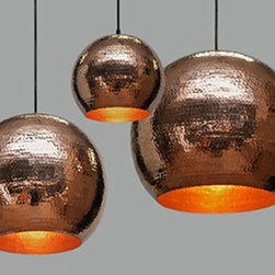 SoLuna Copper Globe Pendant Light in Polished Copper - Pendant Lighting