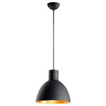 Maxim Lighting - Maxim Lighting 11024BKGLD Cora - 13.75" One Light Pendant - Spun metal shades in various sizes are perfect for budget installations.
