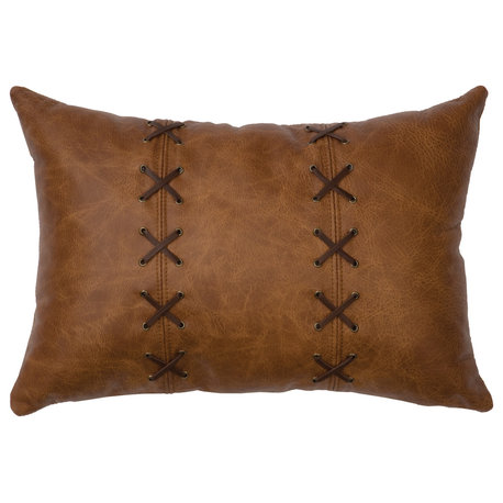 Leather Pillow 12x18-Leather Back