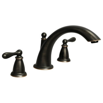 Deck Mounted Roman Tub Filler Trim From The Caldwell Collection, Valve Included