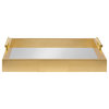 Lipton Decorative Wood Tray with Metal Handles, Gold/Mirror