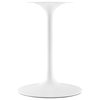 Lippa 36" Round Artificial Marble Dining Table in White
