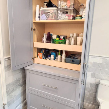 Red Cypress Bathroom Remodel