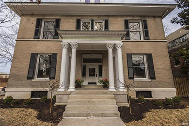 Transitional exterior home idea in St Louis