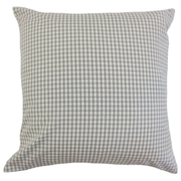The Pillow Collection Gray Barbour Throw Pillow, 18"