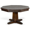53" Round Reversible Table Top Game & Dining Table Solid Wood