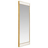 Lina Modern Floor Mirror Gold With Marble