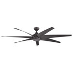 Kichler - 80" Lehr Fan, Distressed Black - This modern 80in. Lehr ceiling fan brings you air with flair. The 7 long blades gently curve into the cylindrical housing creating the perfect contemporary touch for your home. This Distressed Black fan is perfect for larger rooms and spaces.