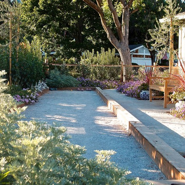 Marin Front Yard Bocce and Edible Garden