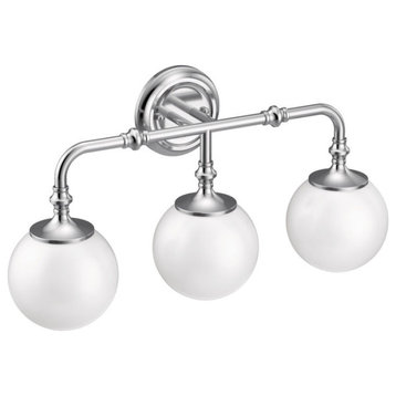 Moen YB0563CH CSI Colinet Three Globe Bath Sconce Light, Chrome