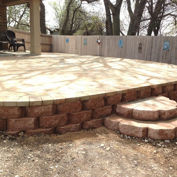 Paver Patio with Retaining Walls