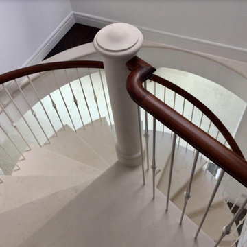 Another of our Award Winning Spiral staircases in beautiful Portuguese Limestone