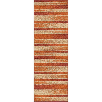 Unique Loom Rust Red Autumn Artisanal 2' 0 x 6' 0 Runner Rug