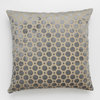 Gray geometric cut velvet decorative pillow cover
