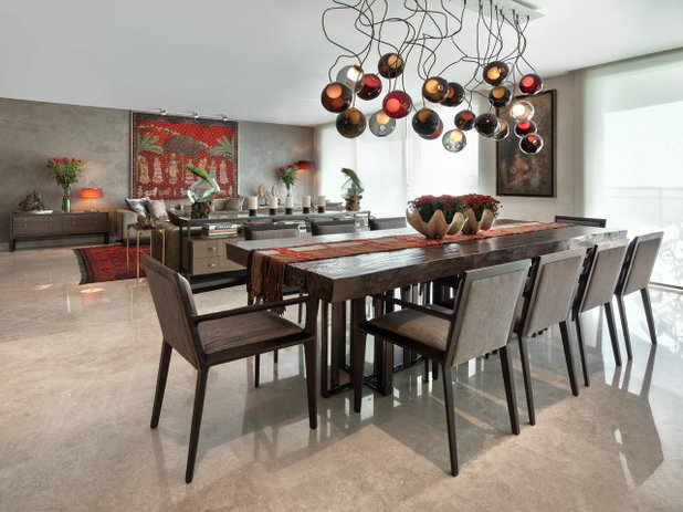 Contemporary Dining Room by K2India