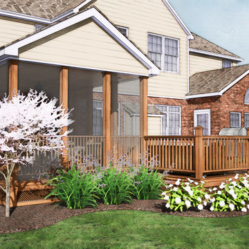 Custom Deck and Screened Porch in Mason, OH