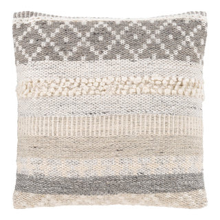 Sahara Taupe Textured Throw Pillow 20x20