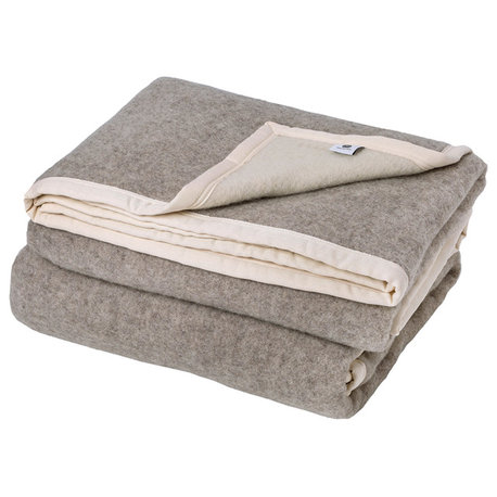 Santa Fe Wool Blanket, Natural, King